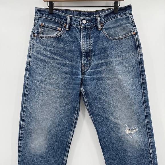 Levis 550 Jeans Men 34x29 Blue Denim Relaxed Fit Straight Leg Cowboy Workwear - Picture 4 of 13